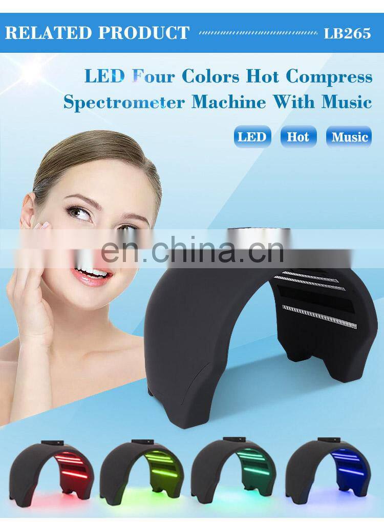 Foldable portable 7 color LED photon red blue acne removal skin rejuvenation spectrometer beauty equipment