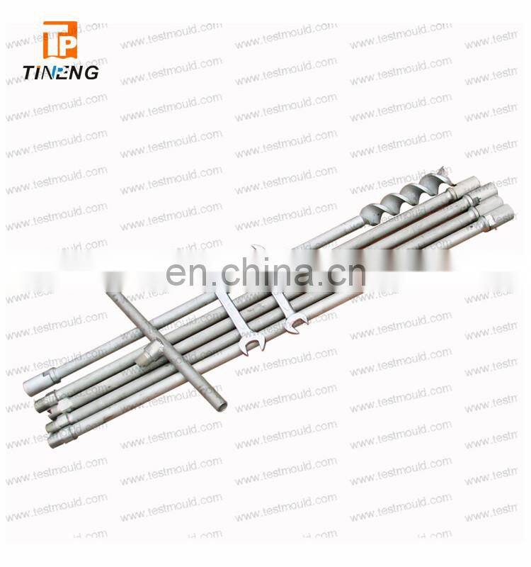 Sampling spiral soil auger for earth drilling