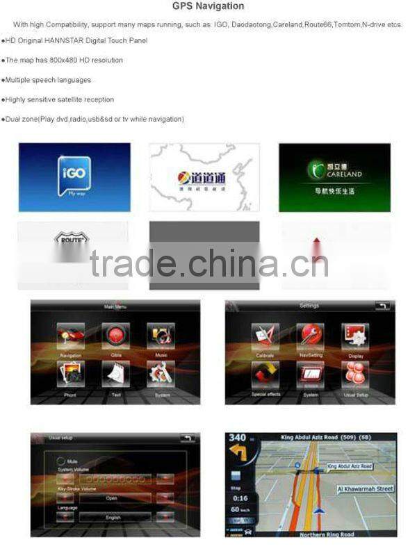 8 inch touch screen wince car navigation system for OPEL Insignia/Buick Regal with GPS/3G/DVD/Bluetooth/IPOD/RMVB/RDS