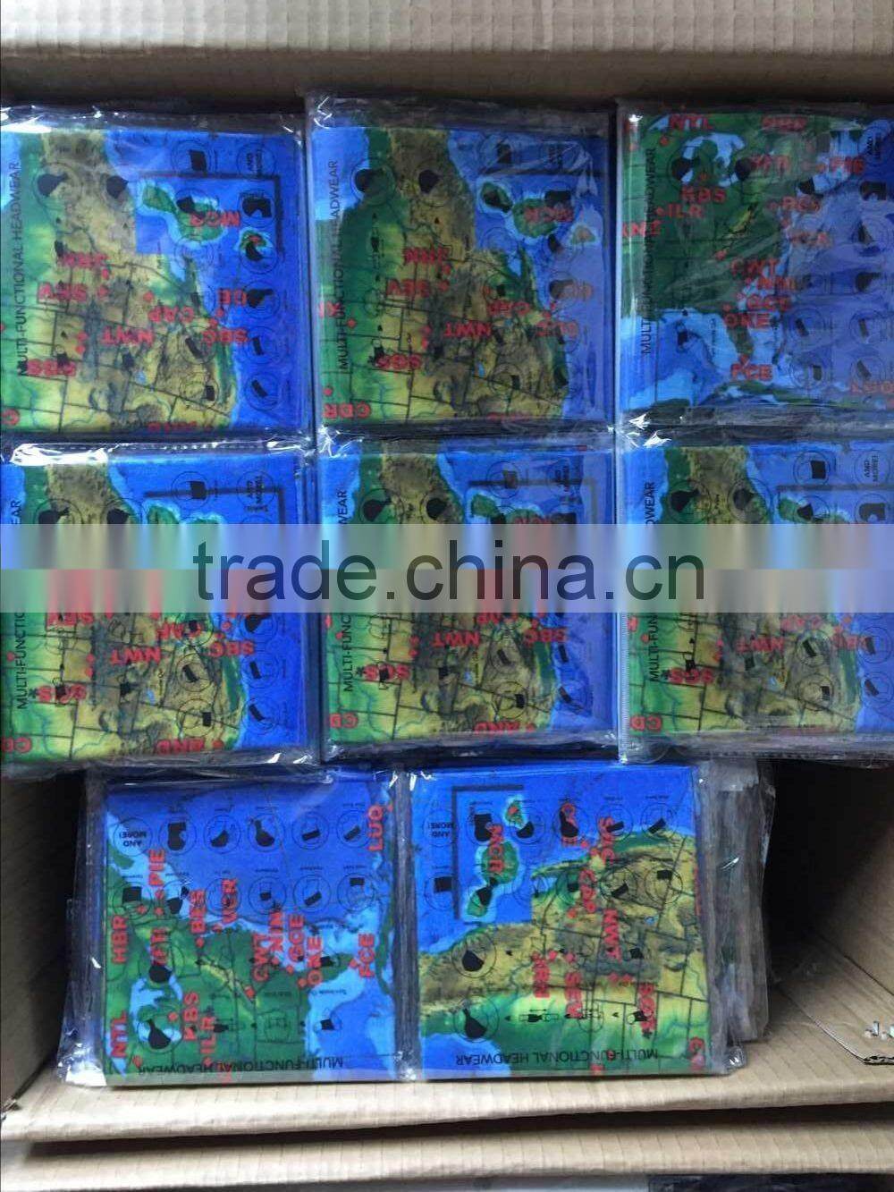 Grey high quality 100%polyester fabric sports head bandana