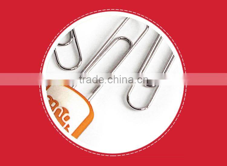Novelty animal head shape stainless steel clear plastic custom paper clip