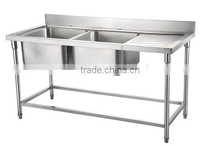 Round Tube Stainless Steel Work table With Sink