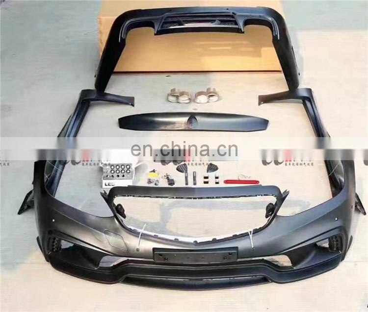Perfect fitment Plastic material WD style body kit for Mercedes Benz E class w212 front bumper rear bumper and side skirts