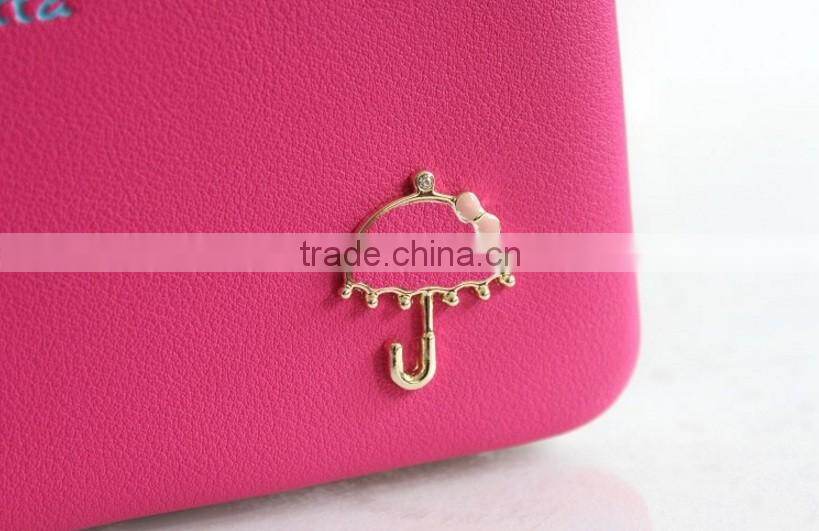 Multicolor Handbag decorated with Umbrella PU Material Pu Leather Mix color Type clutch