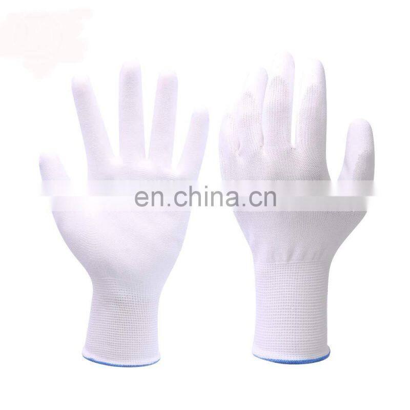 13 Gauge Polyester/Nylon Polyurethane Dipping PU Coated Gloves