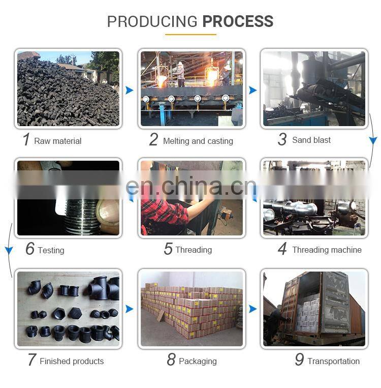 Black Malleable Iron Pipe Fitting Reducer Coupling