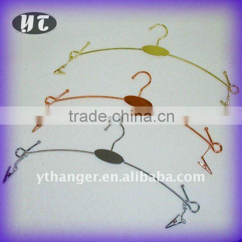 Copper metal bra hanger underwear copper hanger for lingerie