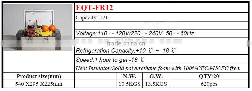 12L car fridge for car home and office supermarket