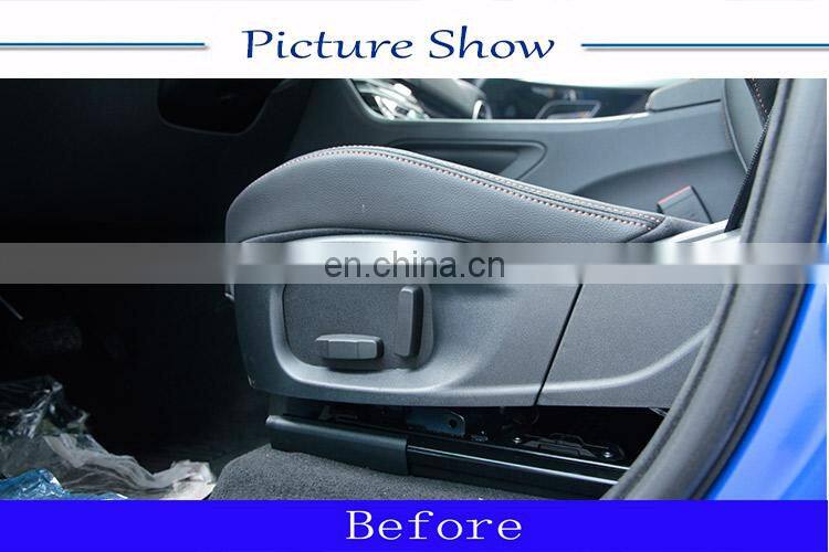 2Pcs Carbon Fiber Style Seat Adjustment Frame Decoration Cover Trim For Jaguar XF XE F-Pace X761 Car Accessories