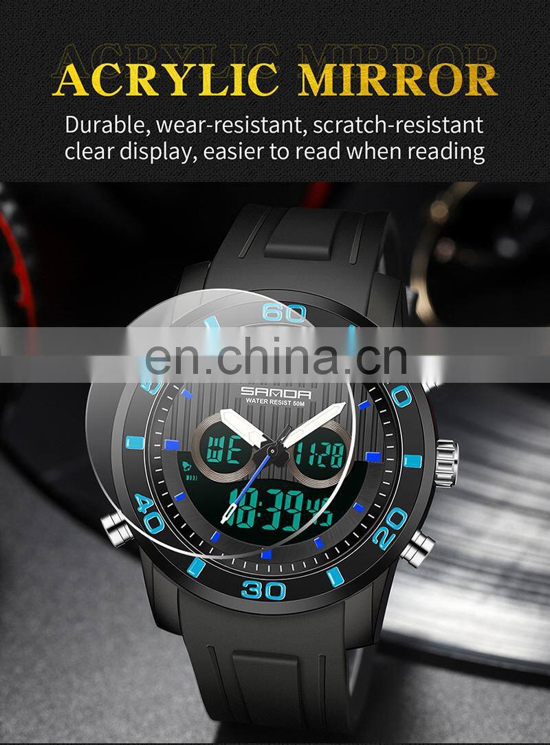 SANDA 3106 Top Luxury Military Army Sport Relogio Masculino Waterproof Digital Luxury Watch for Men