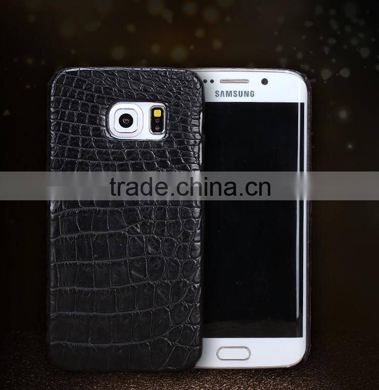 Luxury exotic skin crocodile leather case for samsung galaxy s6 edge