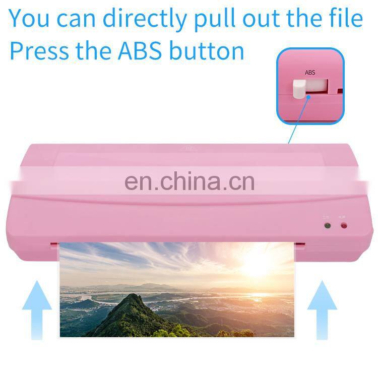 Factory wholesale Home mini A4 A5 A6 Automatic Cold Hot Manual Laminator Film Machine