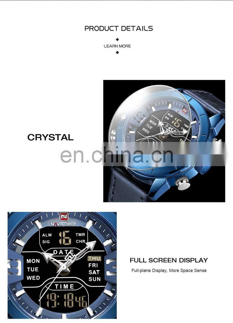 NAVIFORCE NF9153L Men's Fashion Watches Chronograph Watches Multifunction Digital Quartz Wristwatches
