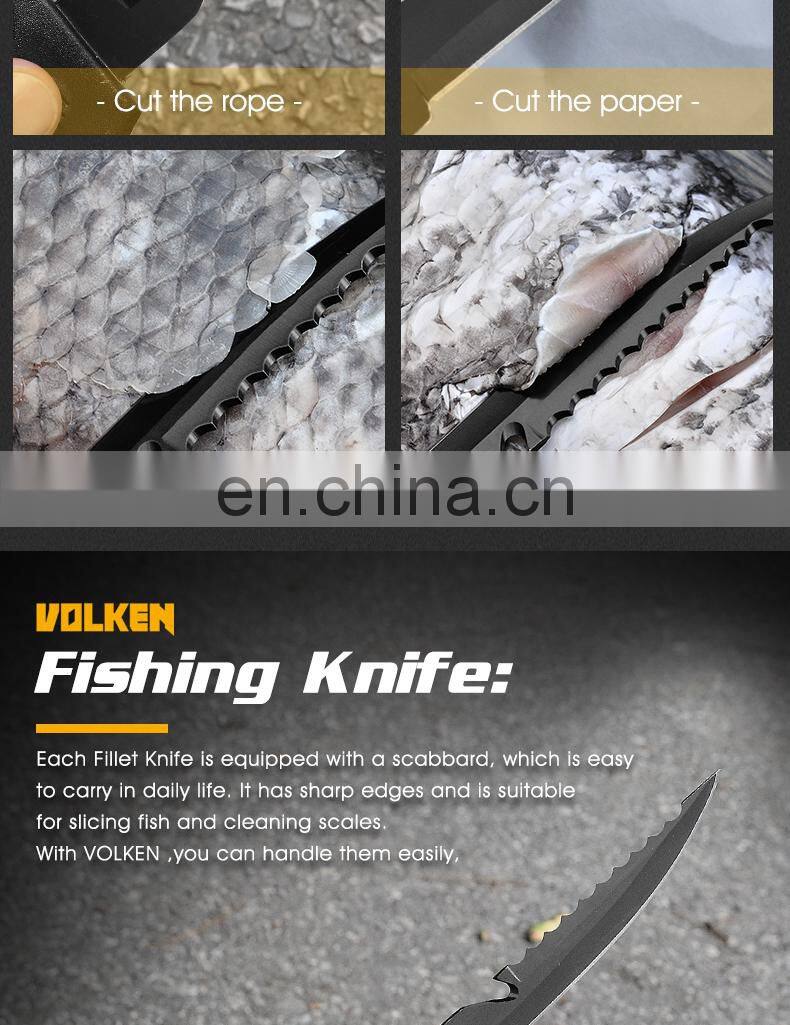 Hot Sale Fishing Knife Stainless Steel Outdoor Camping Hiking Fishing Emergency Survival Kit Knife