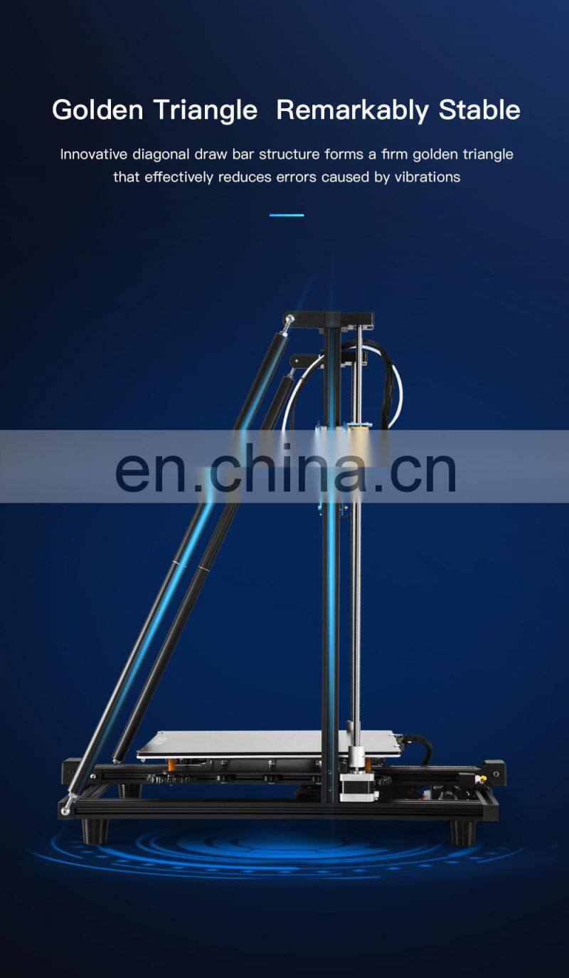 noiseless large build size CR 10V2 3d printer kit with top-quality innovatory 3d printing printer accessories filament