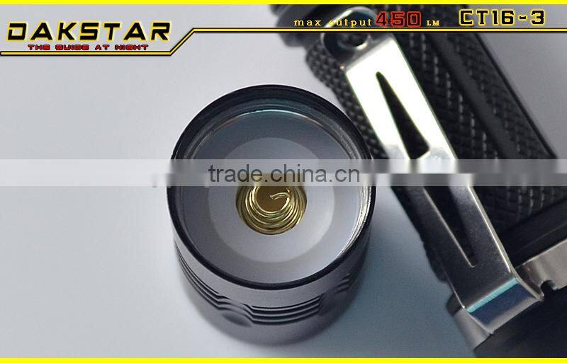 DAKSTAR CT16-3 XM-L U2 450LM AA or 14500 mini led flashlight