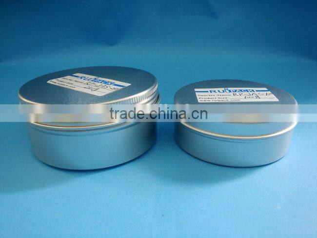small capacity transparent color cosmetic jar, empty cream glass jar with aluminum cap