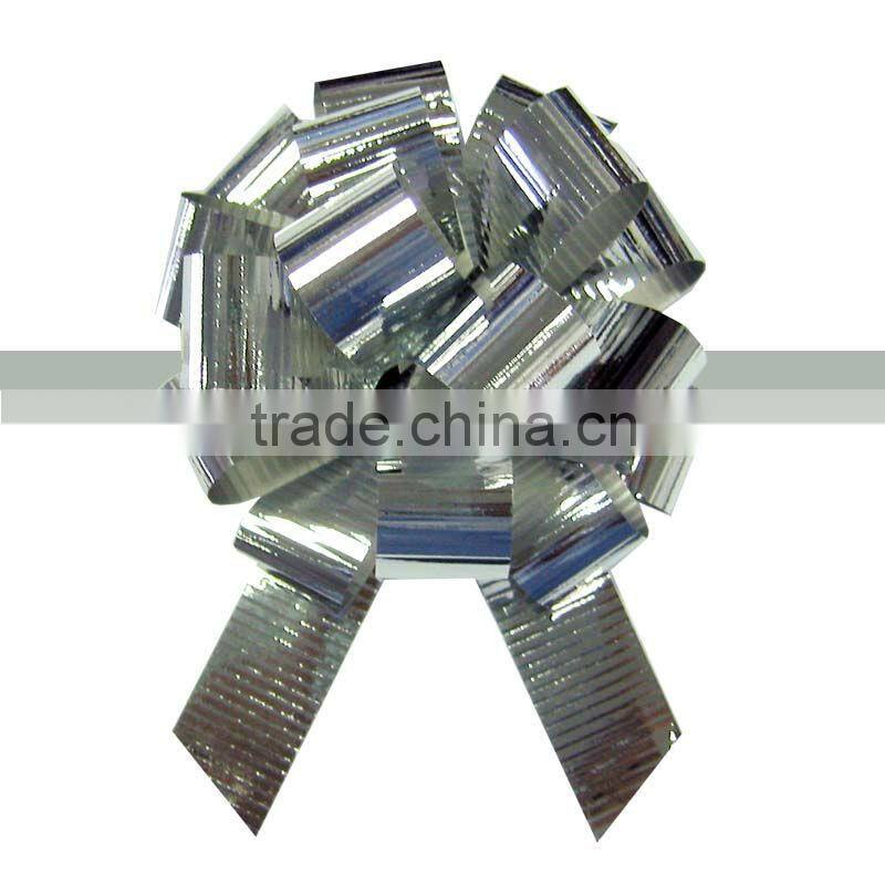 Wrapping pull bow/RIBBON PULL BOW made of poly plain ribbon for wedding decoration