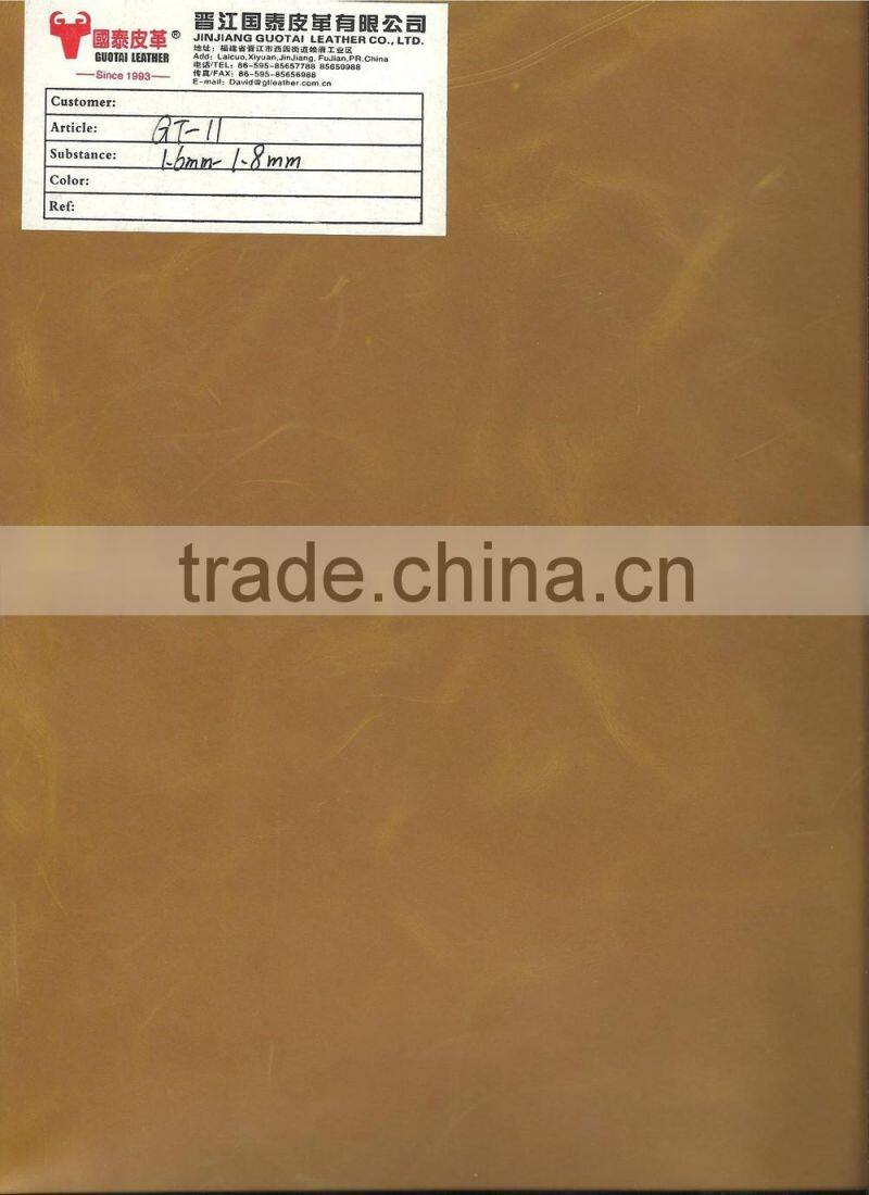 Genuine crazy horse cow leather for leather notebook cover