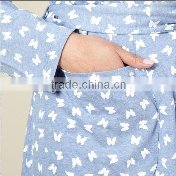 new arrival women long comfort nightwear with belt