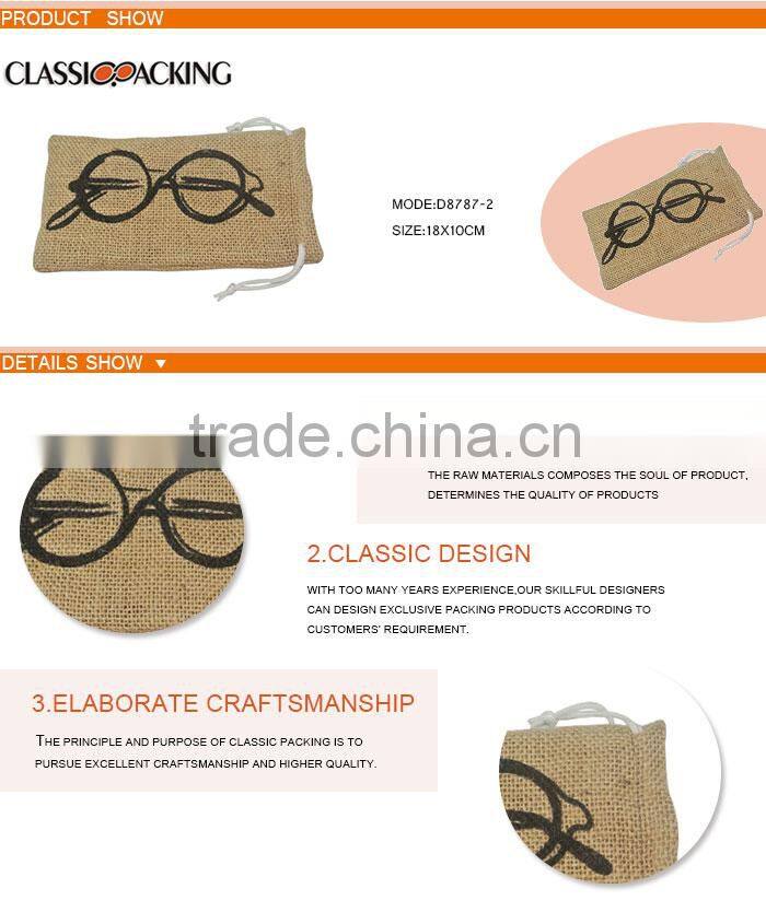 Custom high quality canvas glasses pouch for women