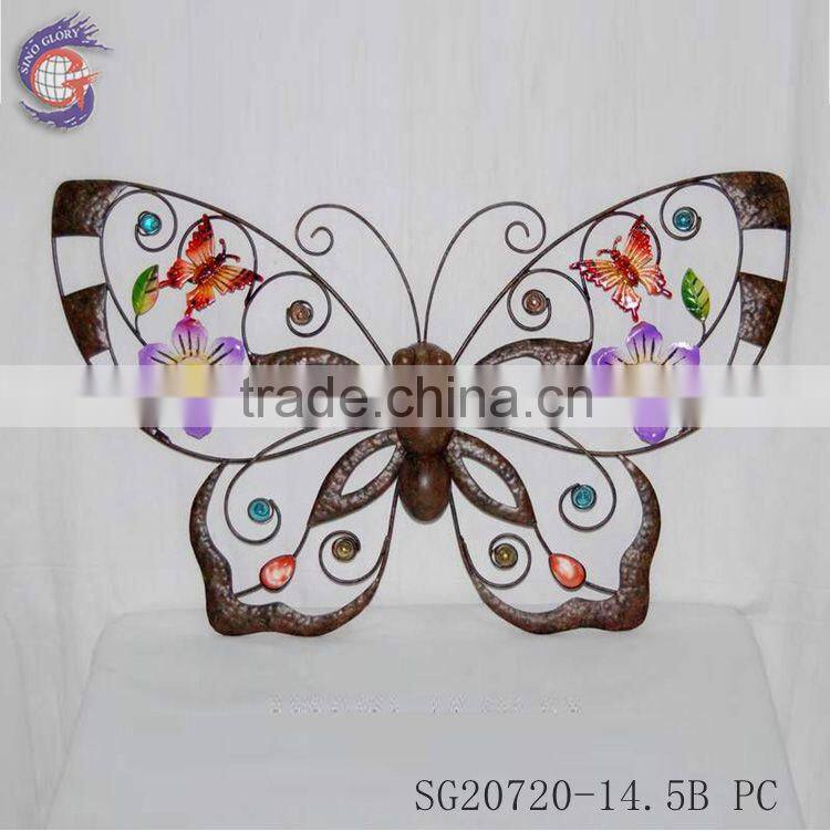 China wholesale home decorative wall hangings metal butterfly