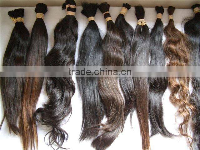 Human hair clip in hair/lace wig