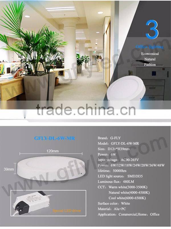 24w China round lighting led surface mounted panel light CE ROHS certificate