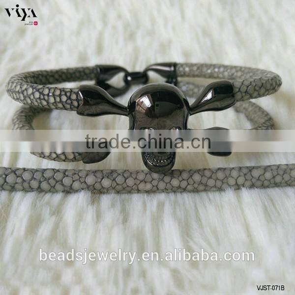 2016 Fashion High Quality Impress Quality Wholesale Genuine Stingray/ Python Leather Bracelet