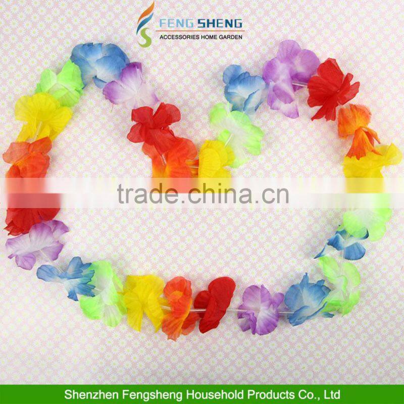 Flower Garlands Necklace Hawaiian Tropical Beach Party Unisex Fancy Dress