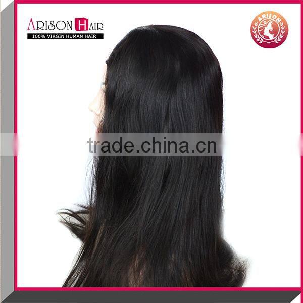 Qingdao u part wigs for black women brazilian virgin hair silk straight machine made