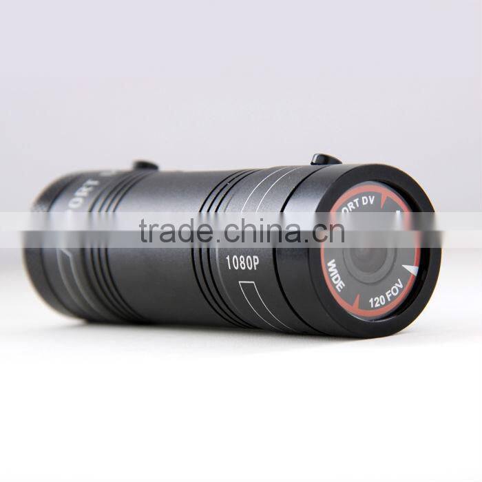 Metallic Professional Underwater 1080P Sport Camera with 120 Degree Wide Angle Lens