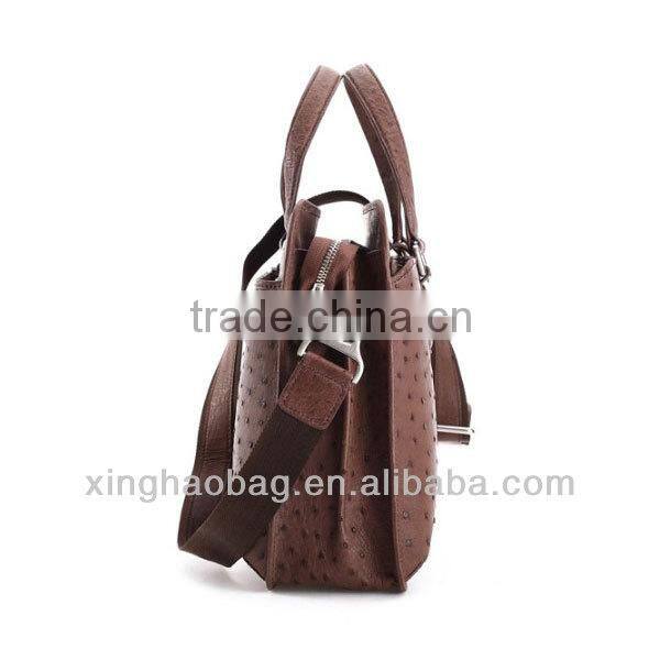 Hot sell 2014 ostrich leather men's office bag