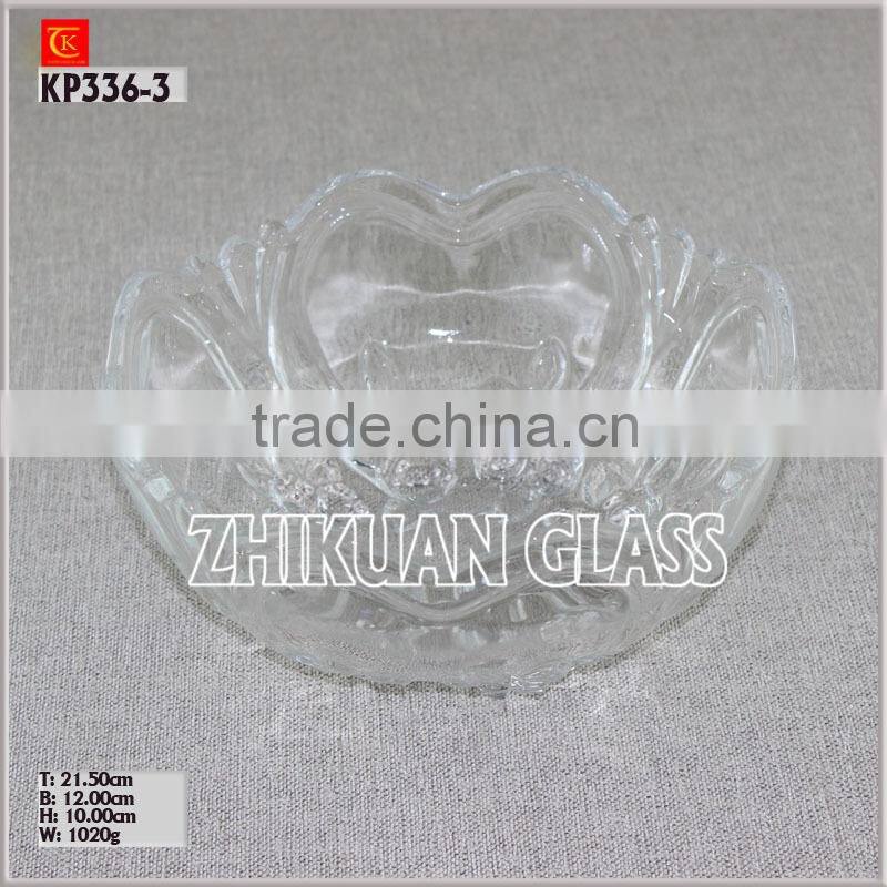 Hot Sale Glass Fashion Plate Clear Glass Bowl