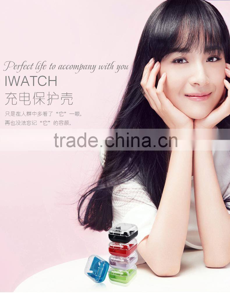 Clear Cover Case Protecter PC Charging Protecter film for Apple Watch For iwatch 38mm 42mm MT-4328