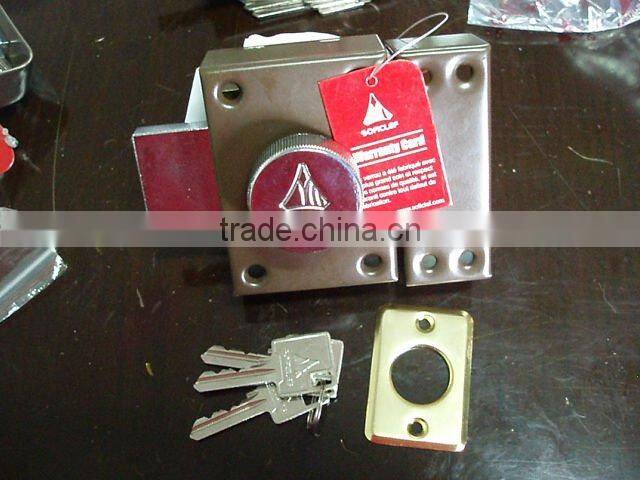 wooden door rim lock knob lock