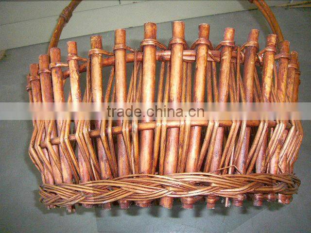 2013 new product oval brown willow basket with handle