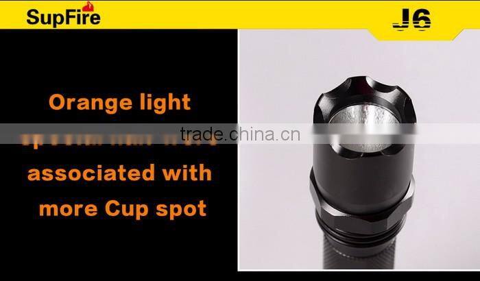 Supfire J6 Rechargeable Led Flashlight 3 Modes Portable Torch