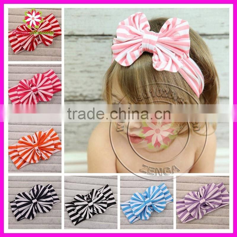 Girls cotton stripe printed headband, cotton hair band