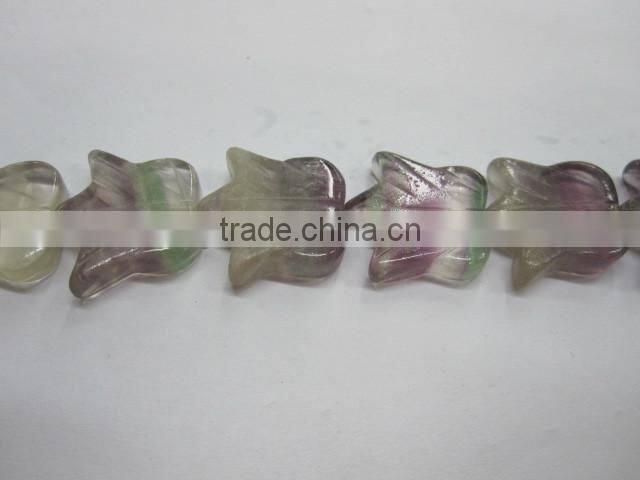 Gemstone rose quartz leave for jewerly making