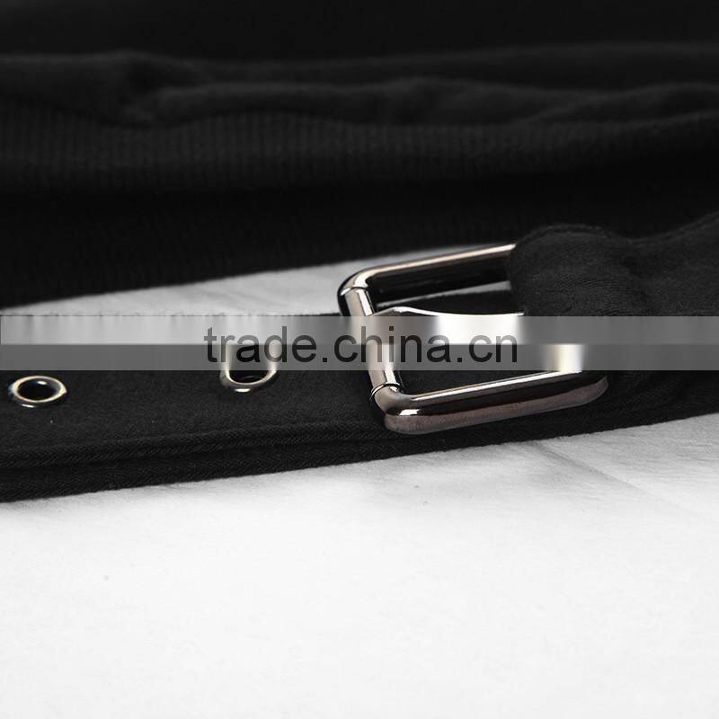 PT-080 PUNK Instock Cortex Rivet Sublimation Knit Female Black Short T-shirt