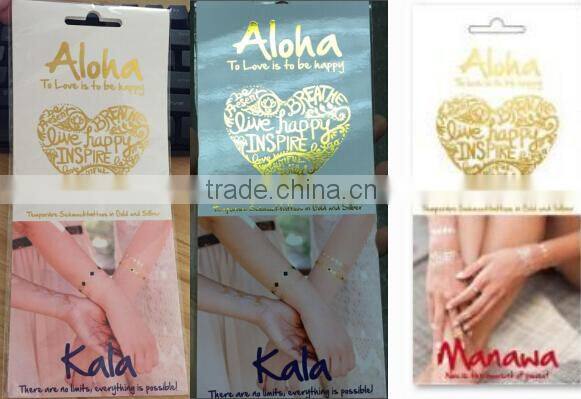 Men Body Tattoos Flash Waterproof Disposable Golden Tattoo Sticker Water Transfer Temporary Tattoo Wholesale Customized