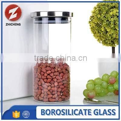 clear pyrex glass cookie jar