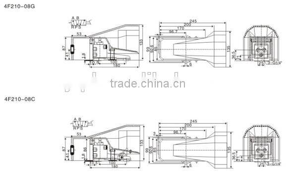 4F210-08 two positon five way foot operated valve