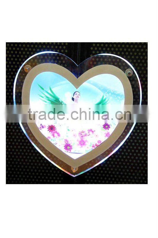 2012 Heart shaped slim acrylic photo frame