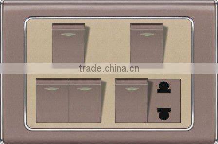 Five Gang One Socket Switch