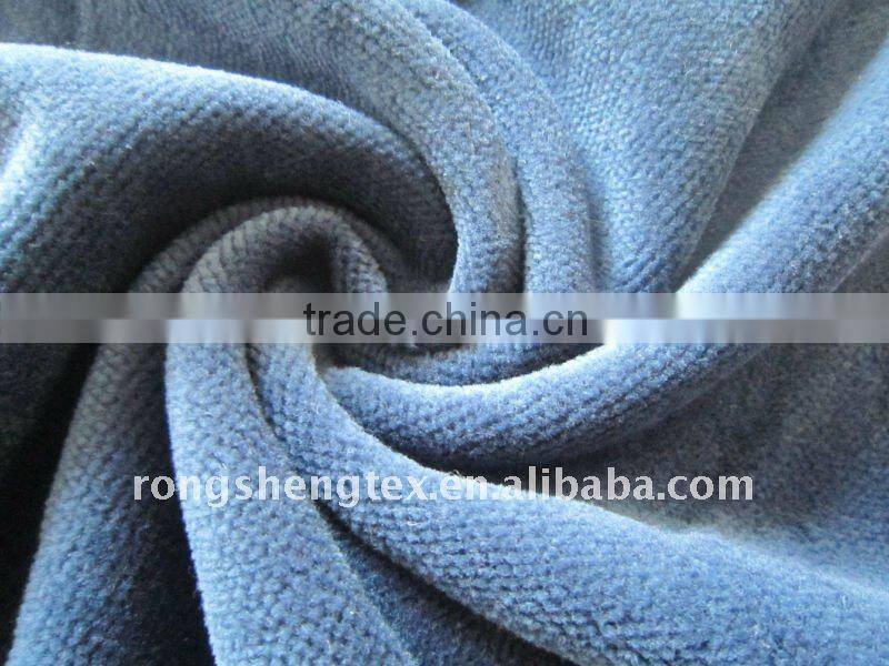 CVC stretch velour fabric free samples