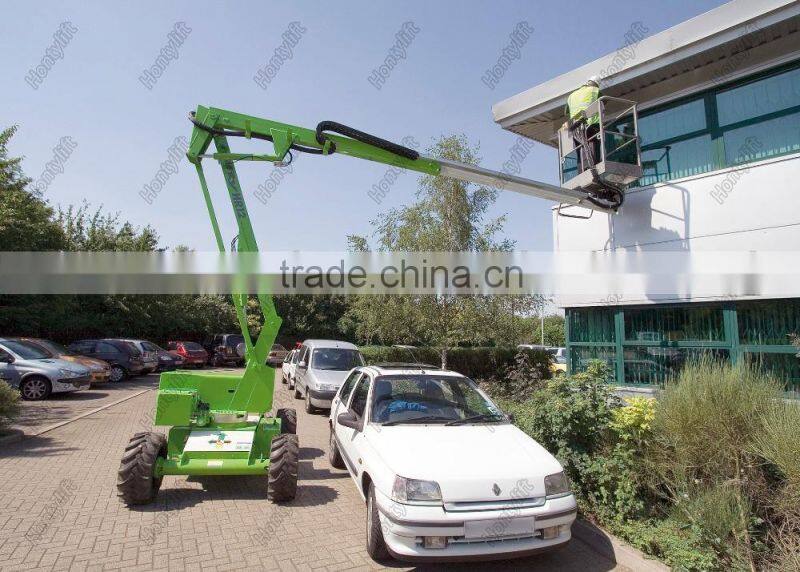 single person hydraulic boom lift telescopic lift for aerial work