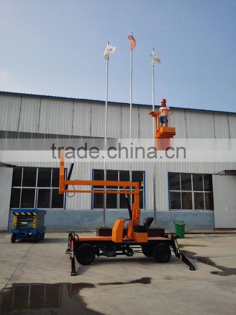 Hot sale Trailer articulating boom lift lift elevator with CE