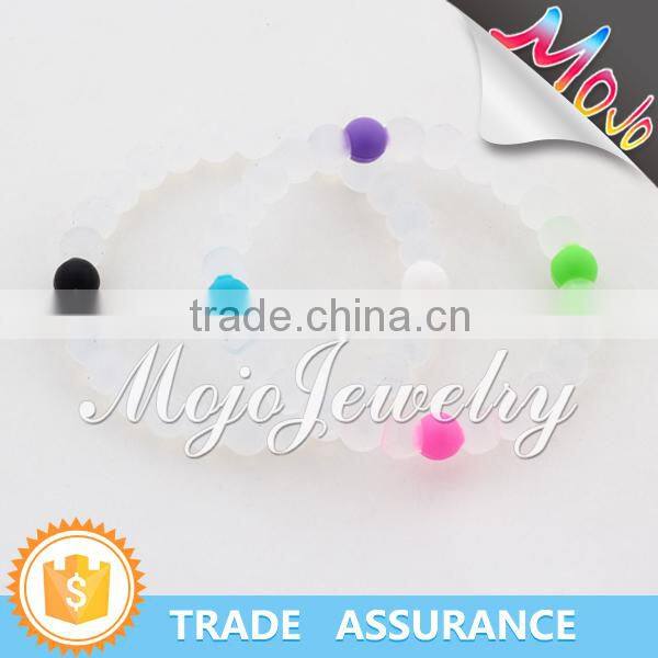 100% Safe Material Silicone Cheap Bead Silicone Bracelets